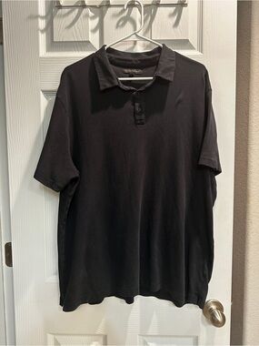 Banana Republic Men's Black Short-Sleeve Polo